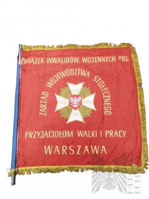 Volksrepublik Polen 1980, Warschau - Banner des Verbandes der Kriegsveteranen der Volksrepublik Polen - Genossenschaft der Lederindustrie *.