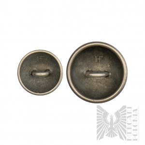 PSZnZ - Deux boutons fabriqués en Suisse - (Hugenin Frères) DSP