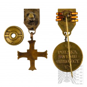 PSZnZ Set of Two Miniatures - Monte Cassino Cross and Army Medal