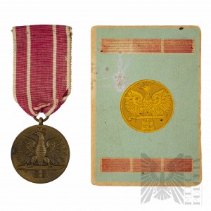 PSZnZ Medal of the Army of Italy F.M Lorioli with Legitimation Giletycz Joseph.