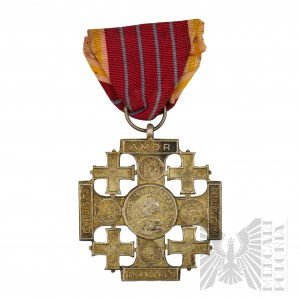 PSZnZ Honorary Silver Jerusalem Cross - With Diploma of Award Cpl. Rogalka Stanislaw Carpathian Lancers Regiment - Fallen in Operation Passo Corno