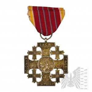 PSZnZ Honorary Silver Jerusalem Cross - With Diploma of Award Cpl. Rogalka Stanislaw Carpathian Lancers Regiment - Fallen in Operation Passo Corno