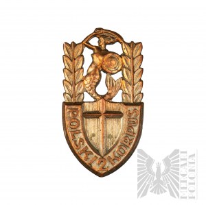 PSZnZ Badge of the 2nd Polish Corps - Number 007665