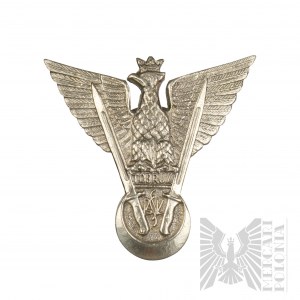 PSZnZ - Tobruk Abzeichen Silber, Unabhängige Karpatenschützenbrigade SBSK - Italienische Version