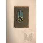PSZnZ Project of Uninducted Infantry Badge - Composition of Coats of Arms of Warsaw, Vilnius Lviv