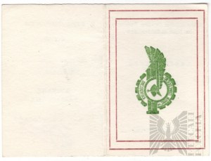 III RP Legitymacja Do Odznaki Pamiątkowej II Drezdeńska Dywizja Pancerna im. Jana III Sobieskiego