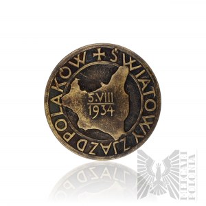 II RP Odznaka Światowy Zjazd Polaków 5.VIII 1934