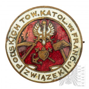 II RP Badge Union of Polish Catholic Societies in France