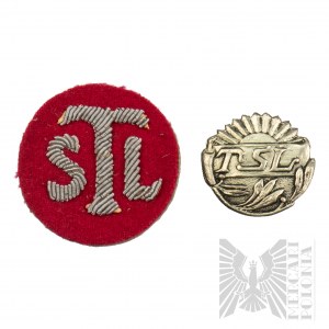 II RP Set of badges TSL People's School Society Cracow J. Walenta