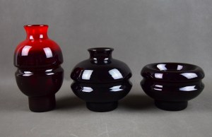 Set of 3 vases, Kazimierz KRAWCZYK, 