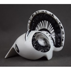 Figurka Indyk, Chodzież, Unikatowa malatura, lata 60-te. porcelana