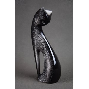 Figurka „Kot siedzący”, proj. Mieczysław NARUSZEWICZ, Ćmielów, lata 60-te.
