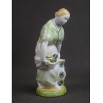 Figurine Woman with a goose, Chodzież, mal. KWIATOGAL, 1960s.