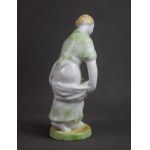 Figurine Woman with a goose, Chodzież, mal. KWIATOGAL, 1960s.