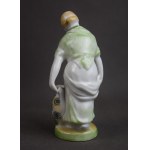 Figurine Woman with a goose, Chodzież, mal. KWIATOGAL, 1960s.