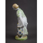 Figurine Woman with a goose, Chodzież, mal. KWIATOGAL, 1960s.