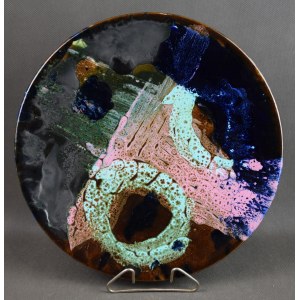 Artist's platter, author's, Wloclawek, 1960s.