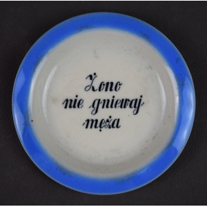 Wife don't anger your husband plate, Chodzież, 1960s.