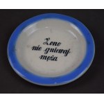 Wife don't anger your husband plate, Chodzież, 1960s.