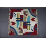 Kilim na poduszkę Art Deco, Polska, lata 30-te.