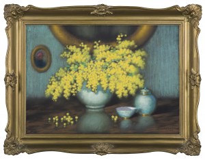 Marian Szczerbiński, MARTWA NATURA Z KWIATAMI MIMOZY, 1942