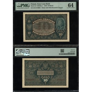 Poland, 10 Polish marks, 23.08.1919