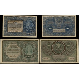 Poland, set: 100 marks and 500 Polish marks, 23.08.1919