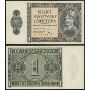 Poland, 1 zloty, 1.10.1938