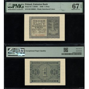 Poland, 1 zloty, 1.03.1940