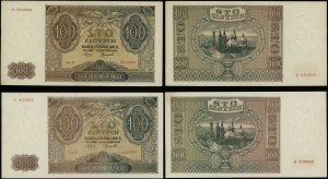 Pologne, set : 2 x 100 zloty, 1.08.1941