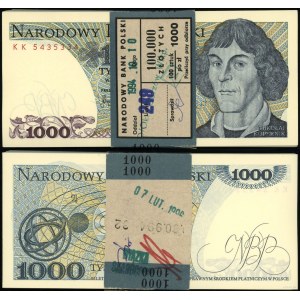Poland, set: 98 x 1,000 zloty with NBP banderole, 1.06.1982