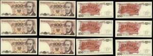 Pologne, série : 9 x 100 zloty, 1.12.1988