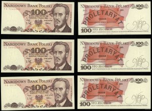 Pologne, série : 9 x 100 zloty, 1.12.1988