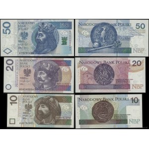 Polska, zestaw 3 banknotów, 2016-2017