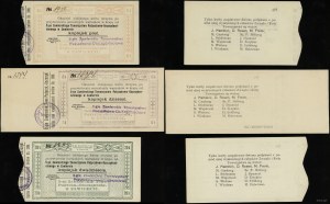 ancienne partition russe, bons de 5, 10 et 20 kopecks, 15.09.1914