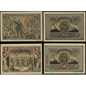 Śląsk, zestaw: 25 fenigów i 1 marka, 1921