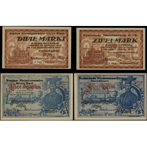 Śląsk, zestaw bonów: 2 marki i 5 marek, ważne do 1.10.1921