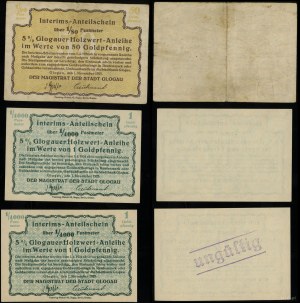 Silesia, set of 3 vouchers, 1923