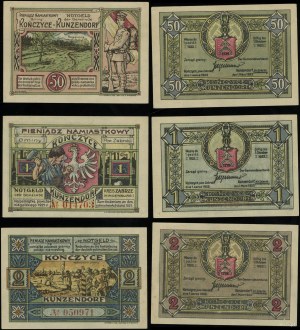 Silesia, set of 3 vouchers, 1921-1923