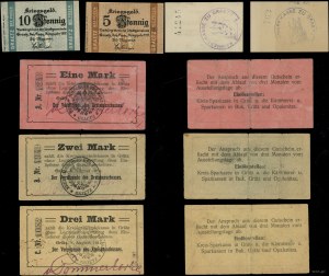 Greater Poland, set of 5 vouchers, 1914-1917