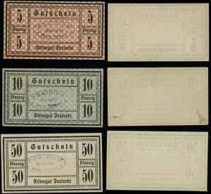 Greater Poland, set: 5, 10 and 50 fenigs, no date (1920)