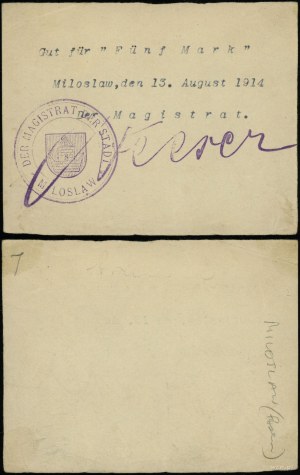 Greater Poland, 5 marks (newly printed), 13.08.194