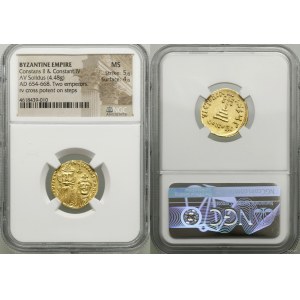 Bizancjum, solidus, ok. 654-668, Konstantynopol