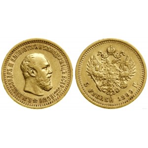 Rosja, 5 rubli, 1889 (А•Г), Petersburg