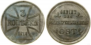 Pologne, 3 kopecks, 1916 A, Berlin