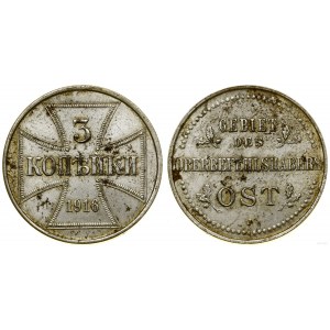 Polska, 3 kopiejki, 1916 J, Hamburg