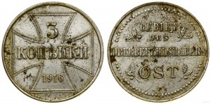 Poland, 3 kopecks, 1916 J, Hamburg