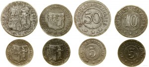 Poland, set: 2 x 5 fenigs, 10 fenigs and 50 fenigs, no date