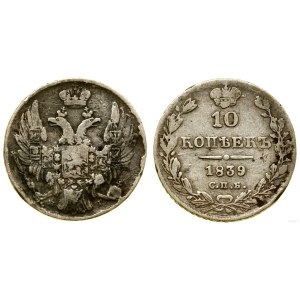 Russia, 10 kopecks, 1839 СПБ НГ, St. Petersburg