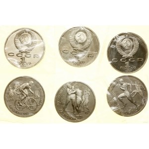 Russia, set of 6 x 1 ruble, 1991, St. Petersburg